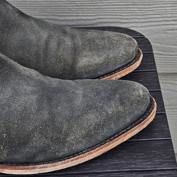 FRYE Grady Jodhpur Dark Gray Leather & Suede Ankle Boots Shoes Men’s Size 10 D - Picture 4 of 16